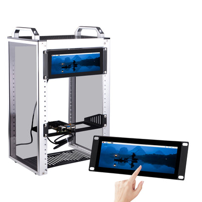 DeskPi 7.84-inch Touch Screen 1280X400 TFT LCD Display for 10 inch 2U Rack Rackmate, Supports Installation of T0/T1/T2