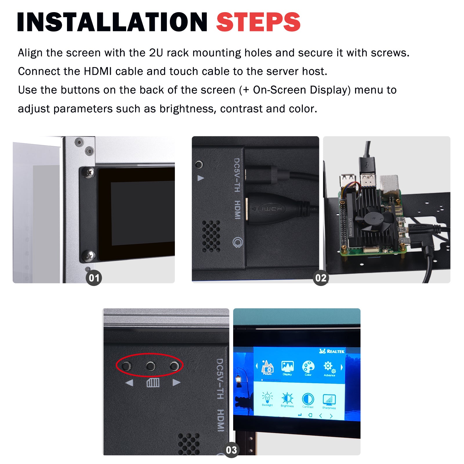 DeskPi 7.84-inch Touch Screen 1280X400 TFT LCD Display for 10 inch