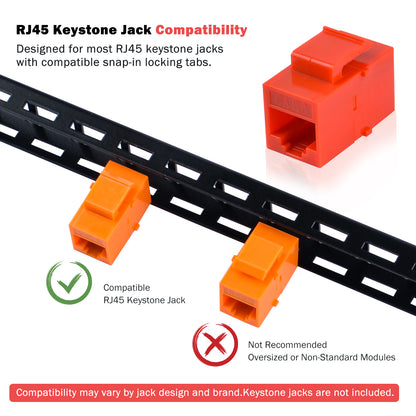 DeskPi Rackmate Accessories 10inch 12 Port Blank Keystone Patch Panel, Cable Management Rack for T0/T1/T2 Server Cabinets