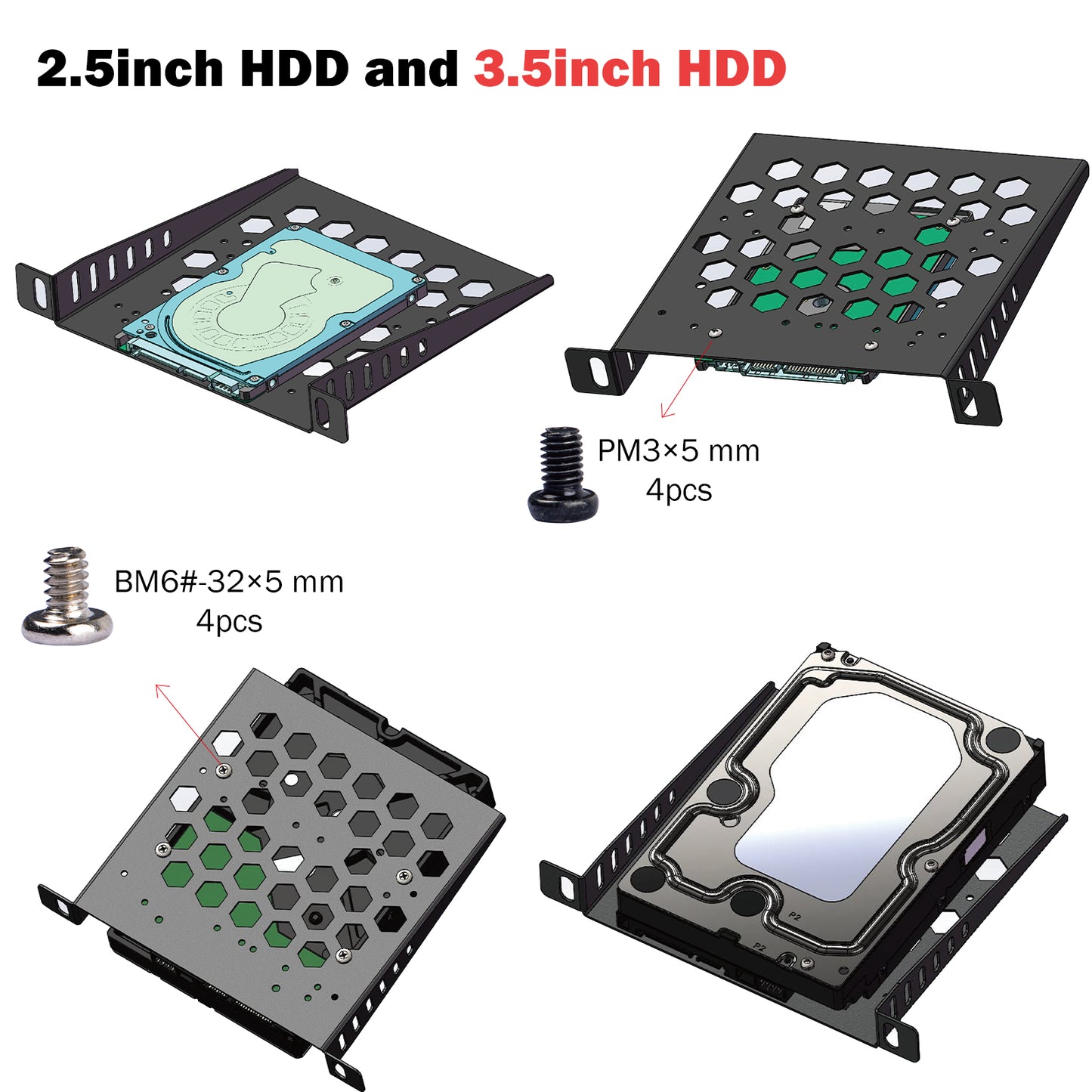 DeskPi RackMate Accessories 7-inch 0.5U Rack Shelf for TT Server Rack/ Network Cabinet