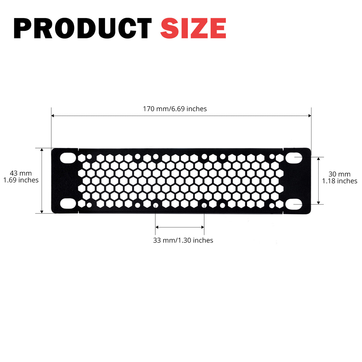 DeskPi RackMate Accessories 7-Inch 1U Venting Blank Panel for TT Server Rack/Network Cabinet