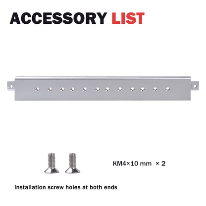 DeskPi Rackmate Accessories 10 inch Aluminum Crossbar with Pre-Drilled Screw Holes for T0/T1/T2 Server Cabinet