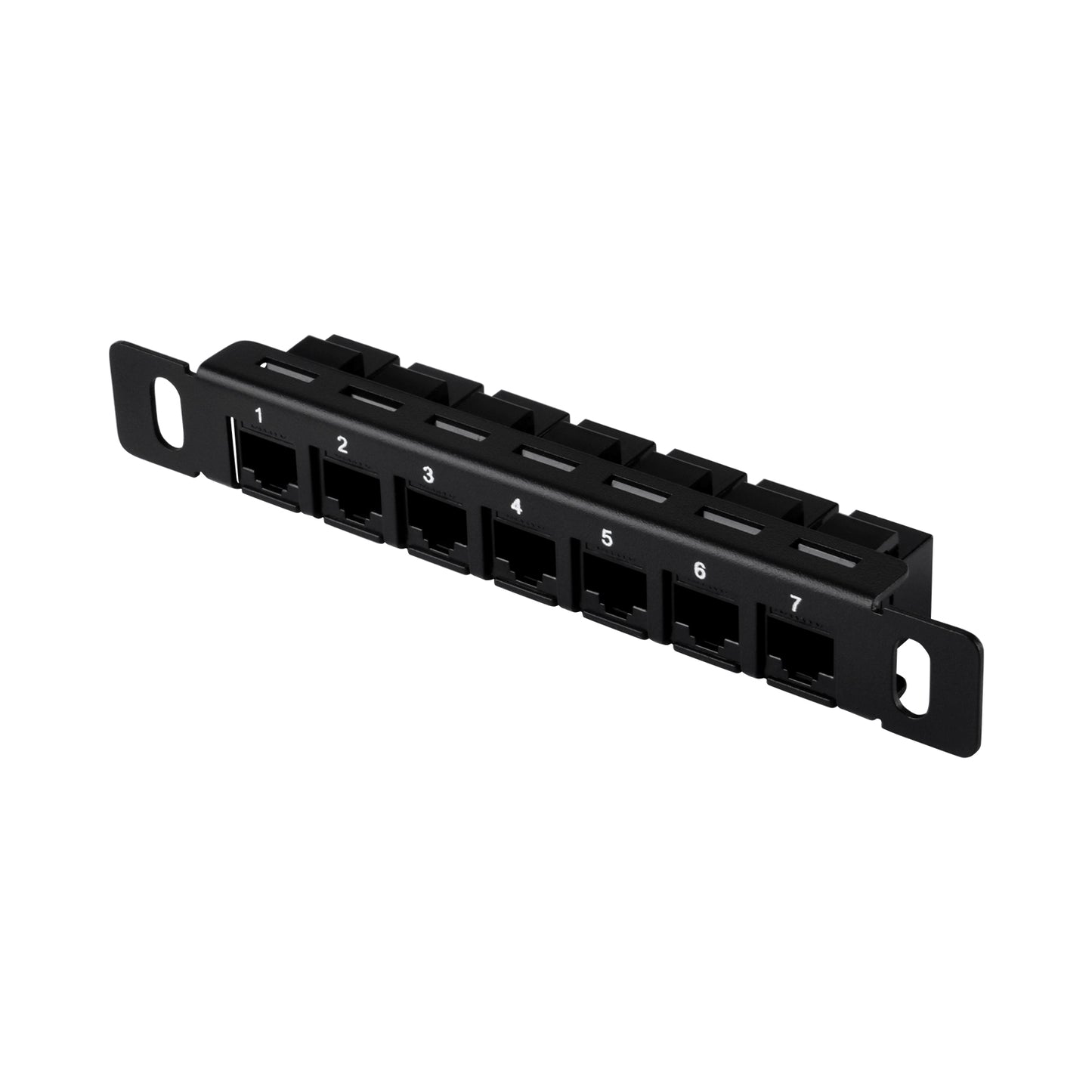 DeskPi RackMate 7 inch 0.5U CAT6 Network Patch Panel with 7 Ports for TT Server Rack/Network Cabinet