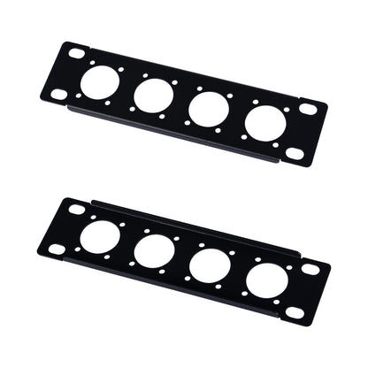 DeskPi Rackmate 7-Inch D-type Patch Panel Rack Mount with 4 Ports for TT Server Rack/Network Cabinet