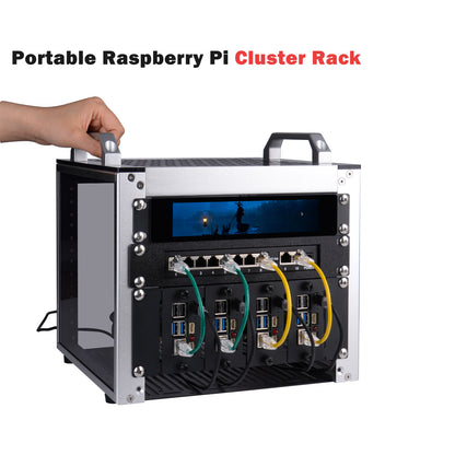 DeskPi RackMate T0-Plus Rackmount, 10-inch 4U Server Cabinet for Network, Servers, Audio and Video Equipment