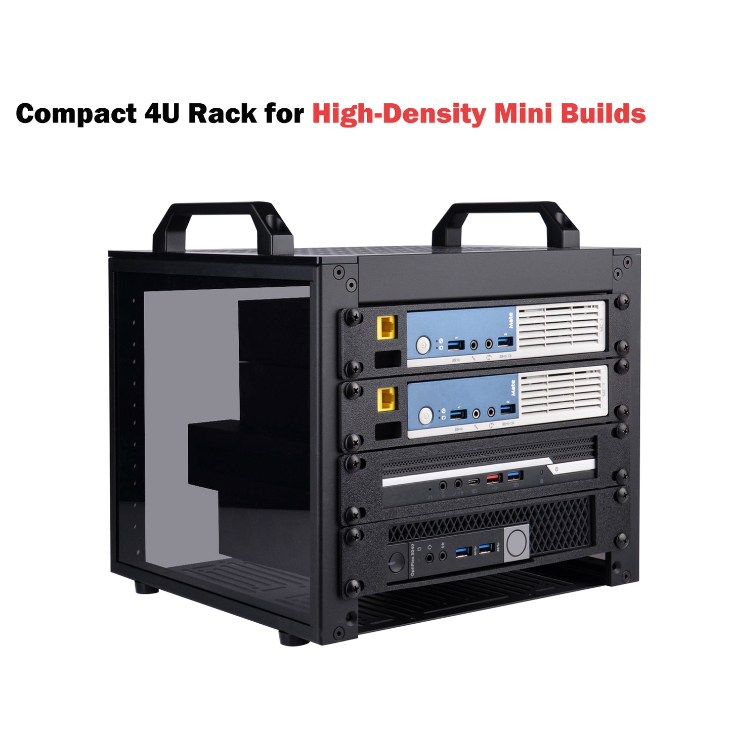 DeskPi RackMate T0-Plus Rackmount, 10-inch 4U Server Cabinet for Network, Servers, Audio and Video Equipment