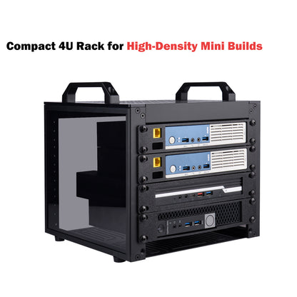 DeskPi RackMate T0-Plus Rackmount, 10-inch 4U Server Cabinet for Network, Servers, Audio and Video Equipment