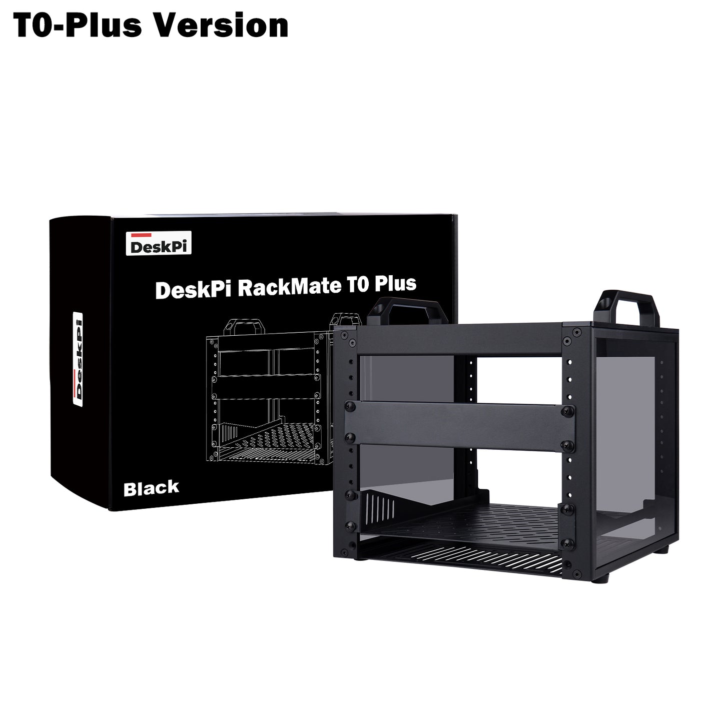 DeskPi RackMate T0-Plus Rackmount, 10-inch 4U Server Cabinet for Network, Servers, Audio and Video Equipment