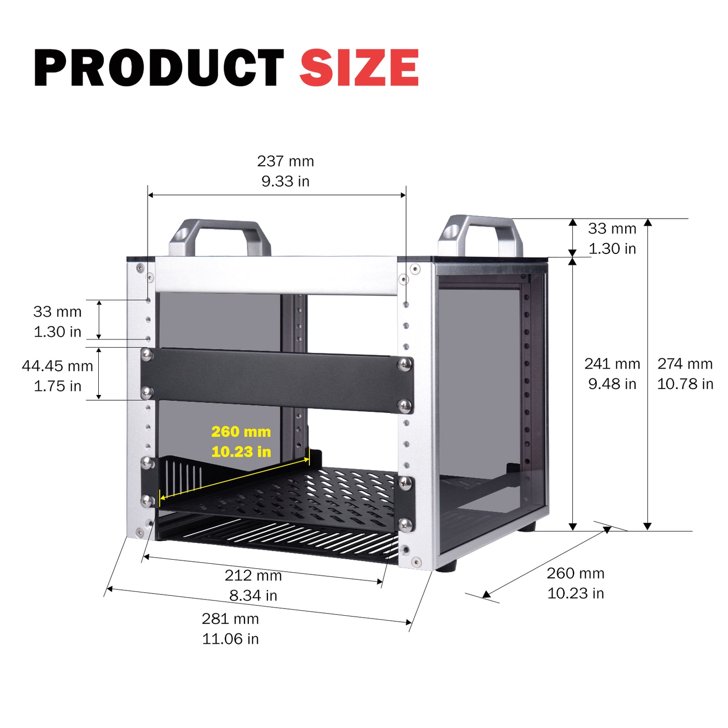 DeskPi RackMate T0-Plus Rackmount, 10-inch 4U Server Cabinet for Network, Servers, Audio and Video Equipment