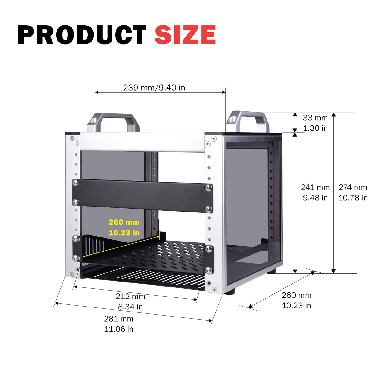 DeskPi RackMate T0-Plus Rackmount, 10-inch 4U Server Cabinet for Network, Servers, Audio and Video Equipment