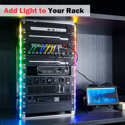 DeskPi RackMate TL1 Rackmount, 10U Open Frame Network Rack for 10" IT Network, Audio and Video Device