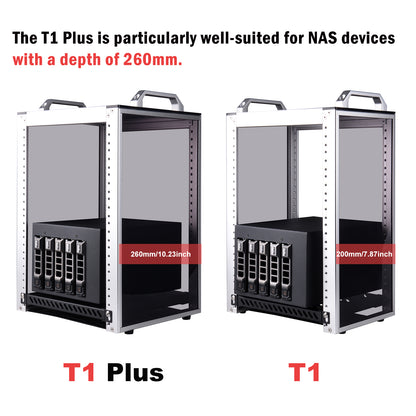 DeskPi RackMate T1-Plus Rackmount, 10-inch 8U Server Cabinet for Network, Servers, Audio and Video Equipment