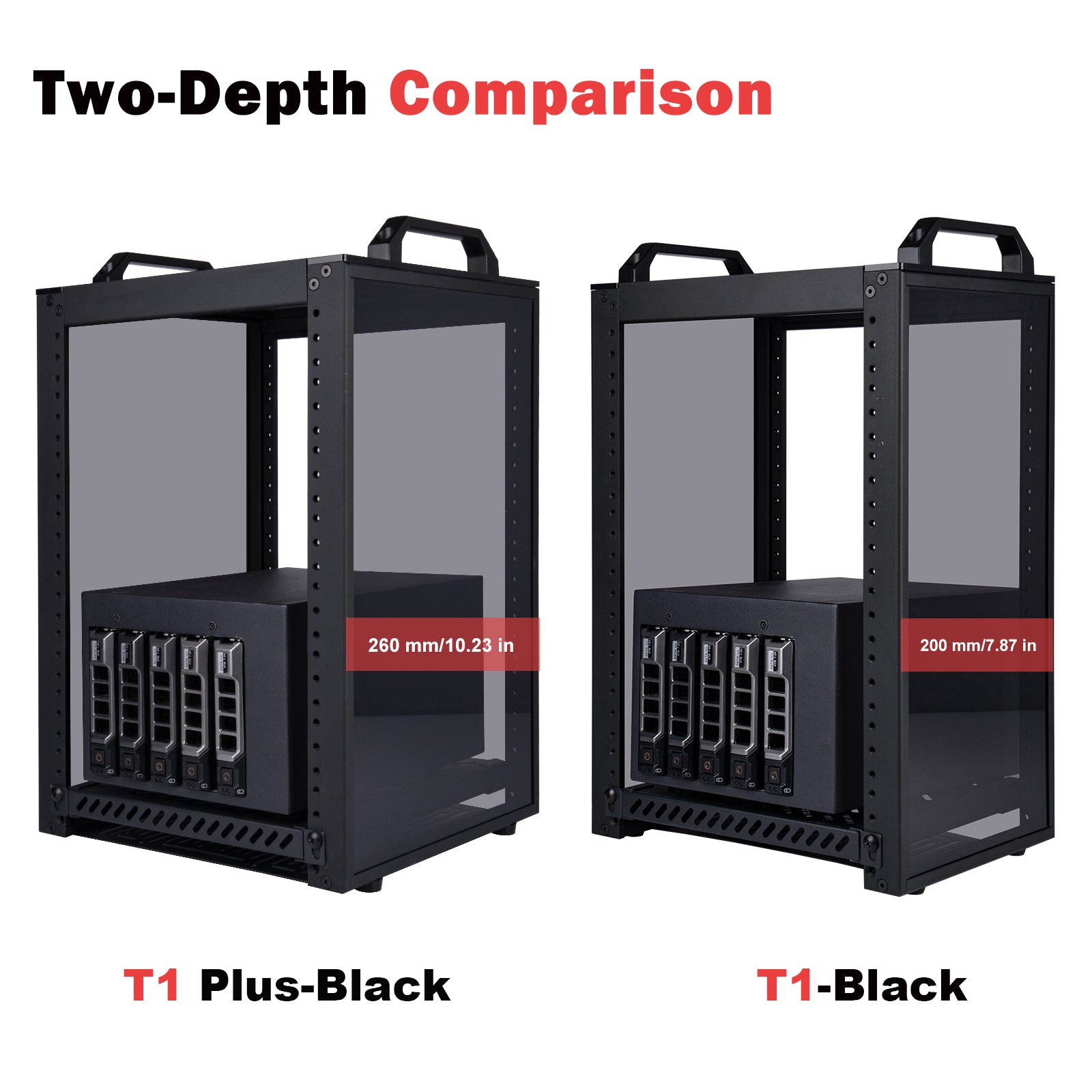 DeskPi RackMate T1-Plus Rackmount, 10-inch 8U Server Cabinet for