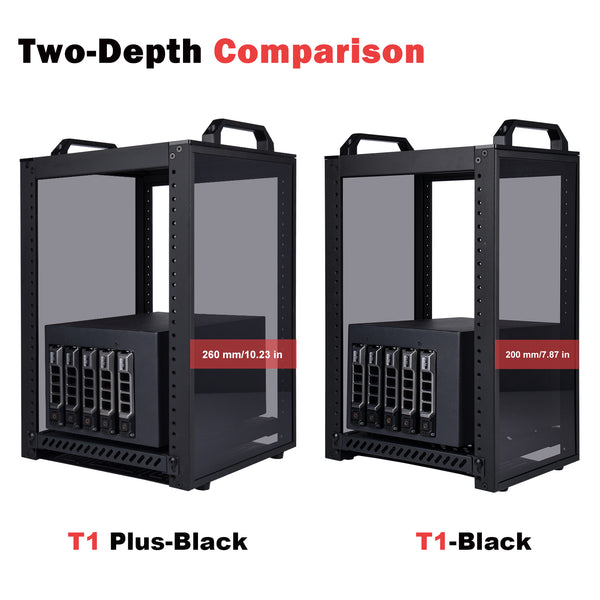 DeskPi RackMate T1-Plus Rackmount, 10-inch 8U Server Cabinet for Netwo ...