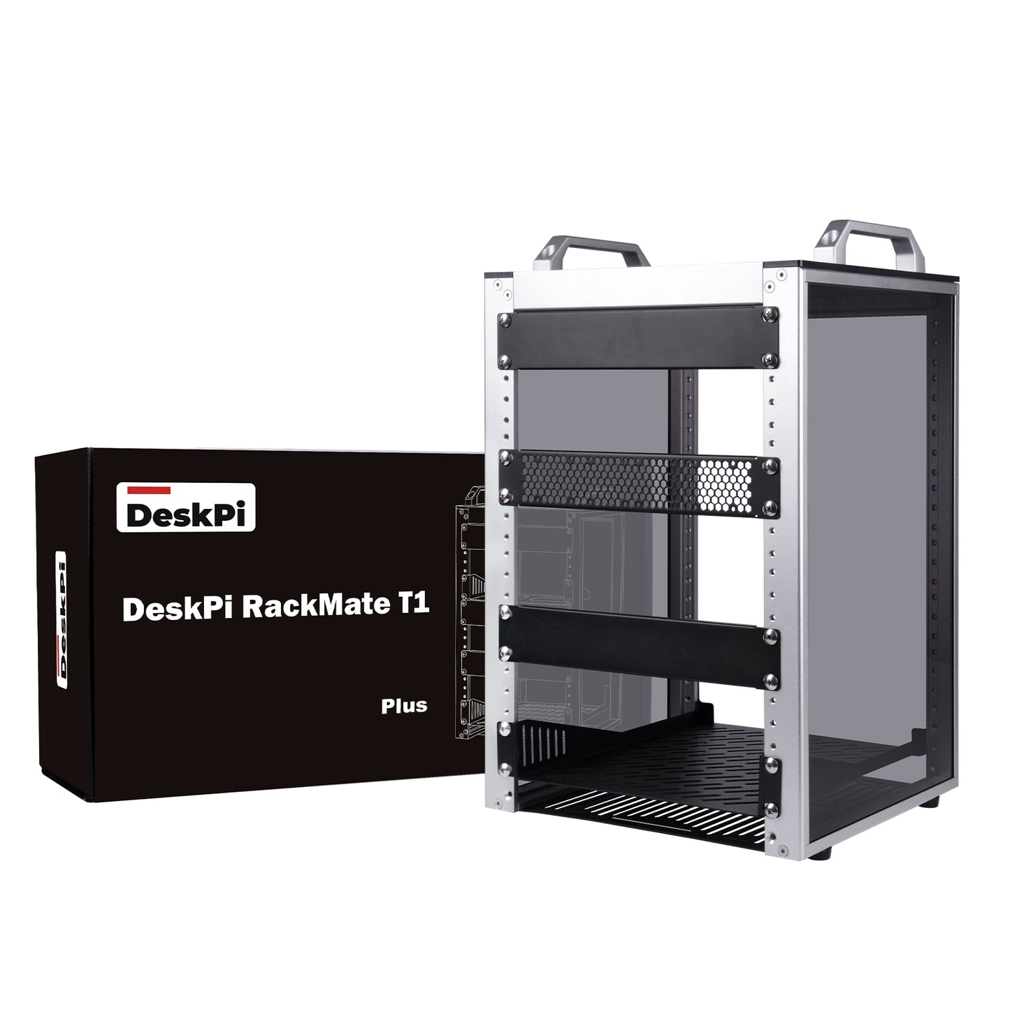 DeskPi RackMate T1-Plus Rackmount, 10-inch 8U Server Cabinet for Network, Servers, Audio and Video Equipment