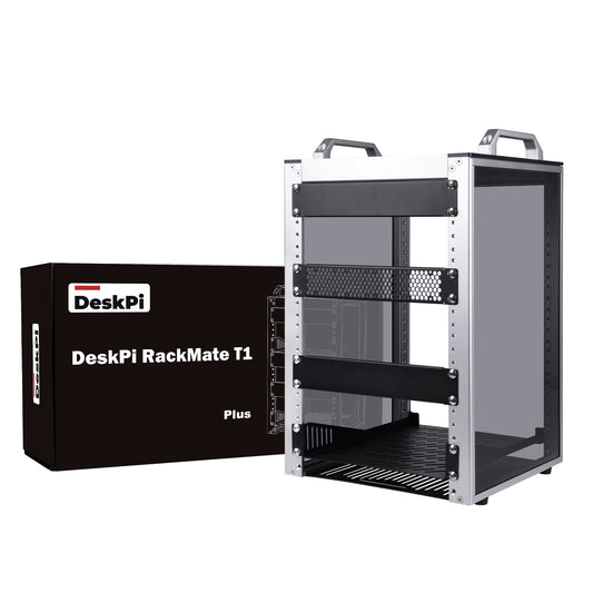DeskPi RackMate T1-Plus Rackmount, 10-inch 8U Server Cabinet for Network, Servers, Audio and Video Equipment
