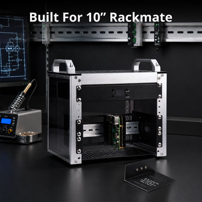 DeskPi DIN Rail Mounting Plate for Raspberry Pi & Expansion, Metal Bracket For SBCs & Development Boards