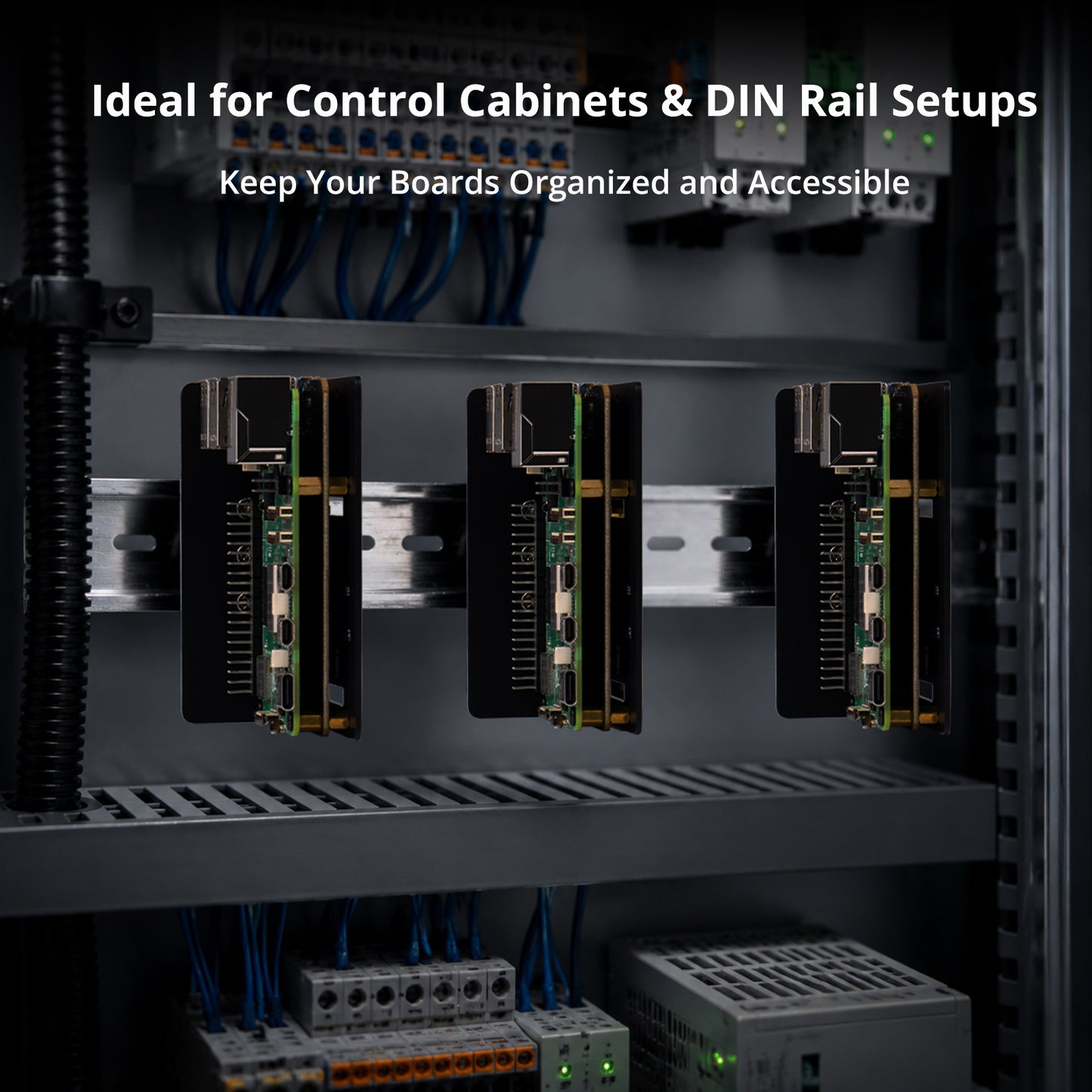 DeskPi DIN Rail Mounting Plate for Raspberry Pi & Expansion, Metal Bracket For SBCs & Development Boards