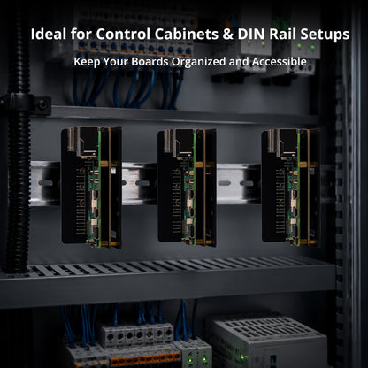 DeskPi DIN Rail Mounting Plate for Raspberry Pi & Expansion, Metal Bracket For SBCs & Development Boards