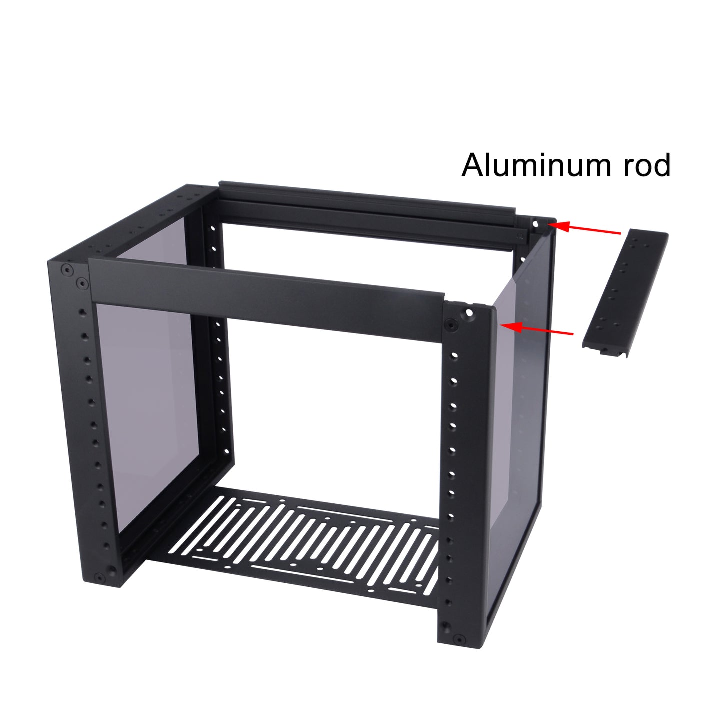 DeskPi Rackmate 10" Aluminum Side Crossbar with Pre-Drilled Screw Holes for T0/T1 Server Cabinet