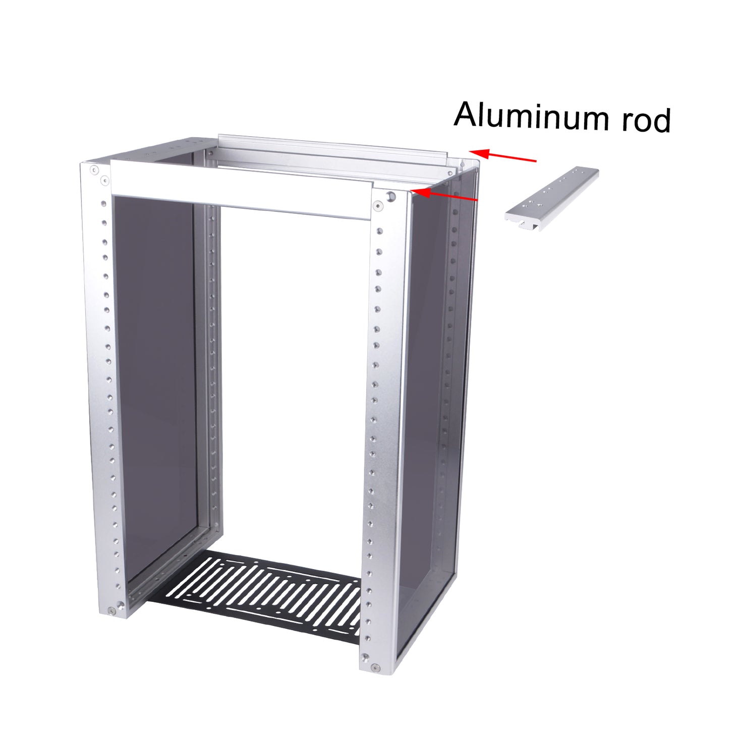 DeskPi Rackmate 10" Aluminum Side Crossbar with Pre-Drilled Screw Holes for T0/T1 Server Cabinet