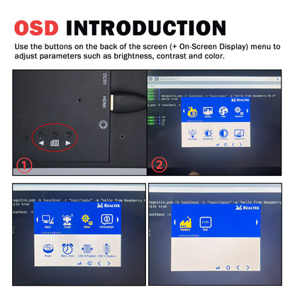 DeskPi 9 Inch 1280X720 TFT LCD Touch Screen 10 inch 3U Rack Mount Display for DeskPi RackMate T0/T1/T2 Server Cabinets