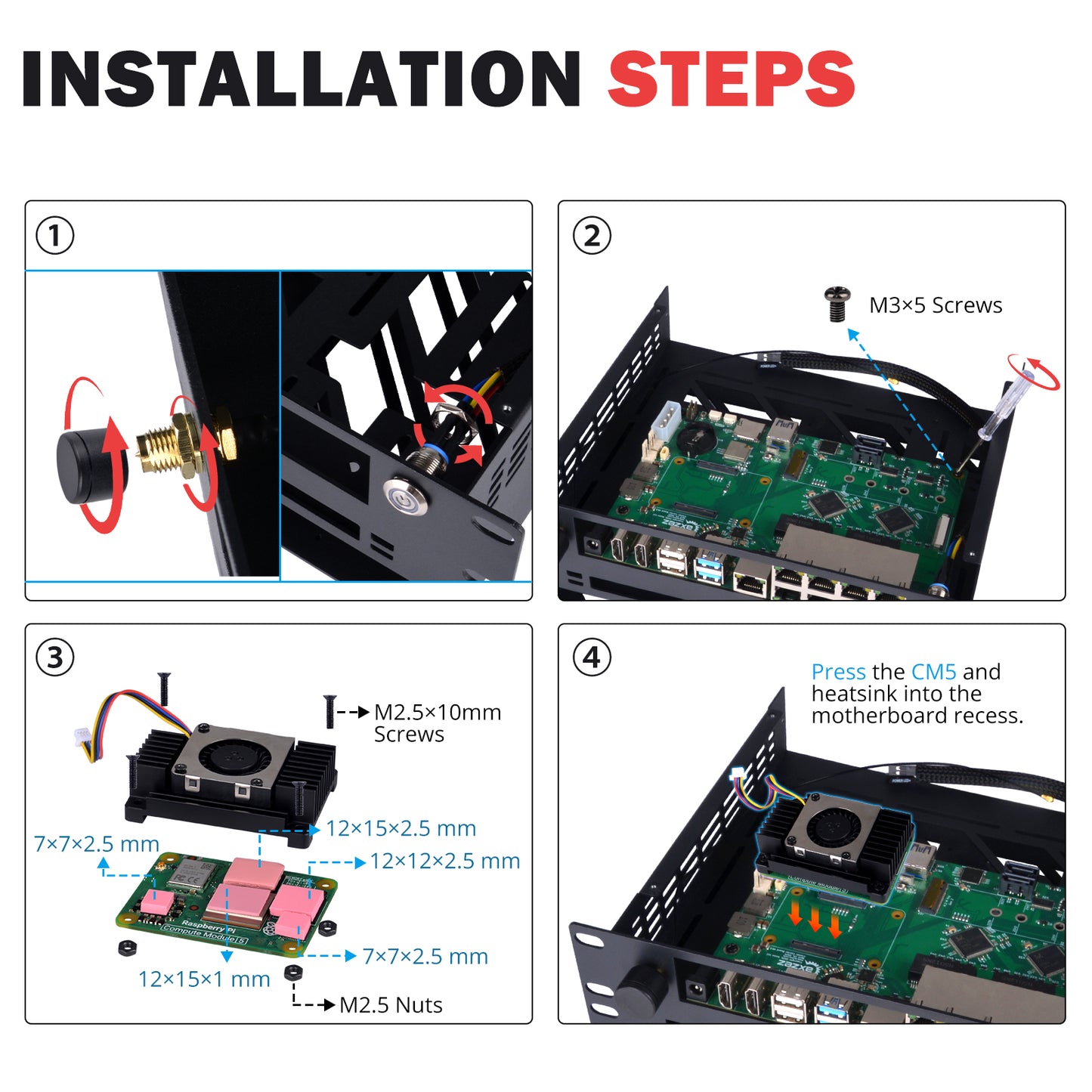 Pre-sale DeskPi 2U Mini Rack Mount Case (Pre-order) for the Exaviz Cruiser Carrier Board