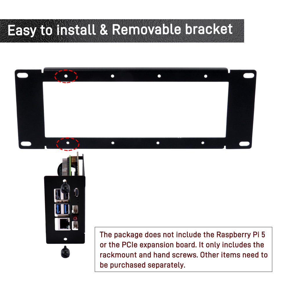 DeskPi Rackmate Accessories 10 inch 2U Rack Mount For DIY Project, sup ...