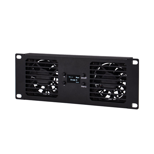 DeskPi RackMate Accessories 10-Inch 2U Dual Cooling Fan Panel