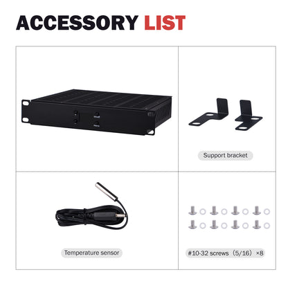 DeskPi RackMate Accessories 10-Inch 1U Quad Cooling Fan Panel