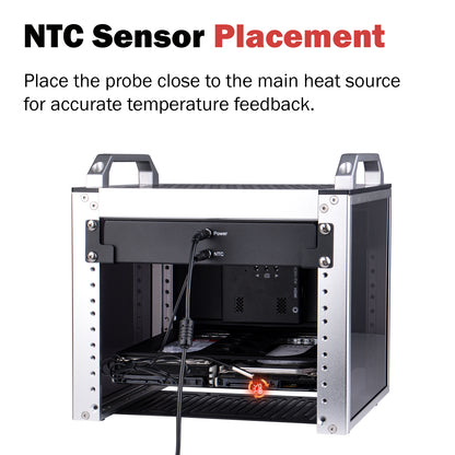 DeskPi RackMate Accessories 10-Inch 1U Quad Cooling Fan Panel