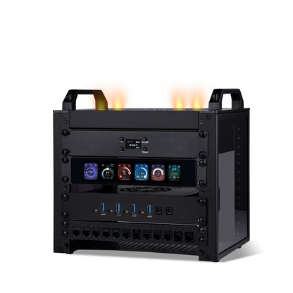 DeskPi RackMate Accessories 10-Inch 1U Quad Cooling Fan Panel