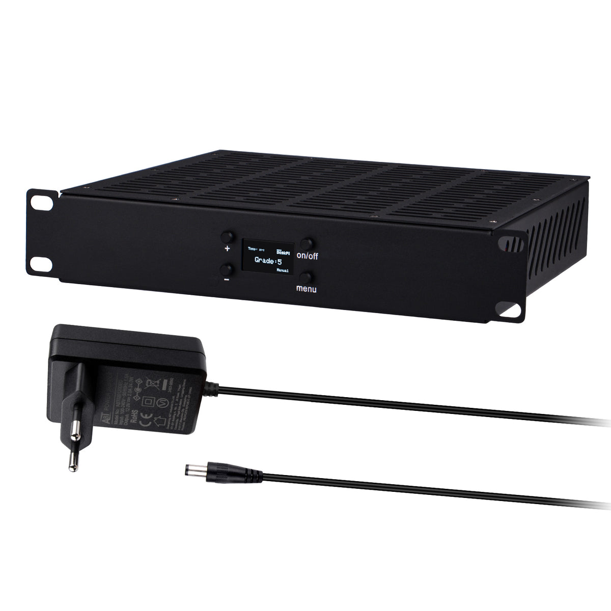 DeskPi RackMate Accessories 10-Inch 1U Quad Cooling Fan Panel