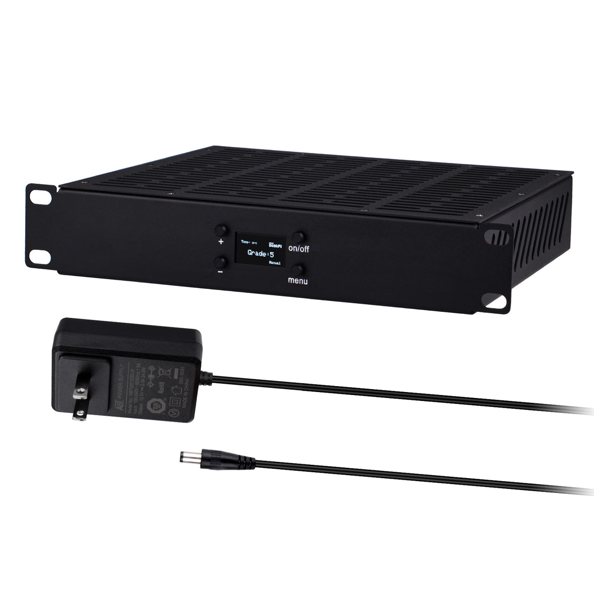 DeskPi RackMate Accessories 10-Inch 1U Quad Cooling Fan Panel