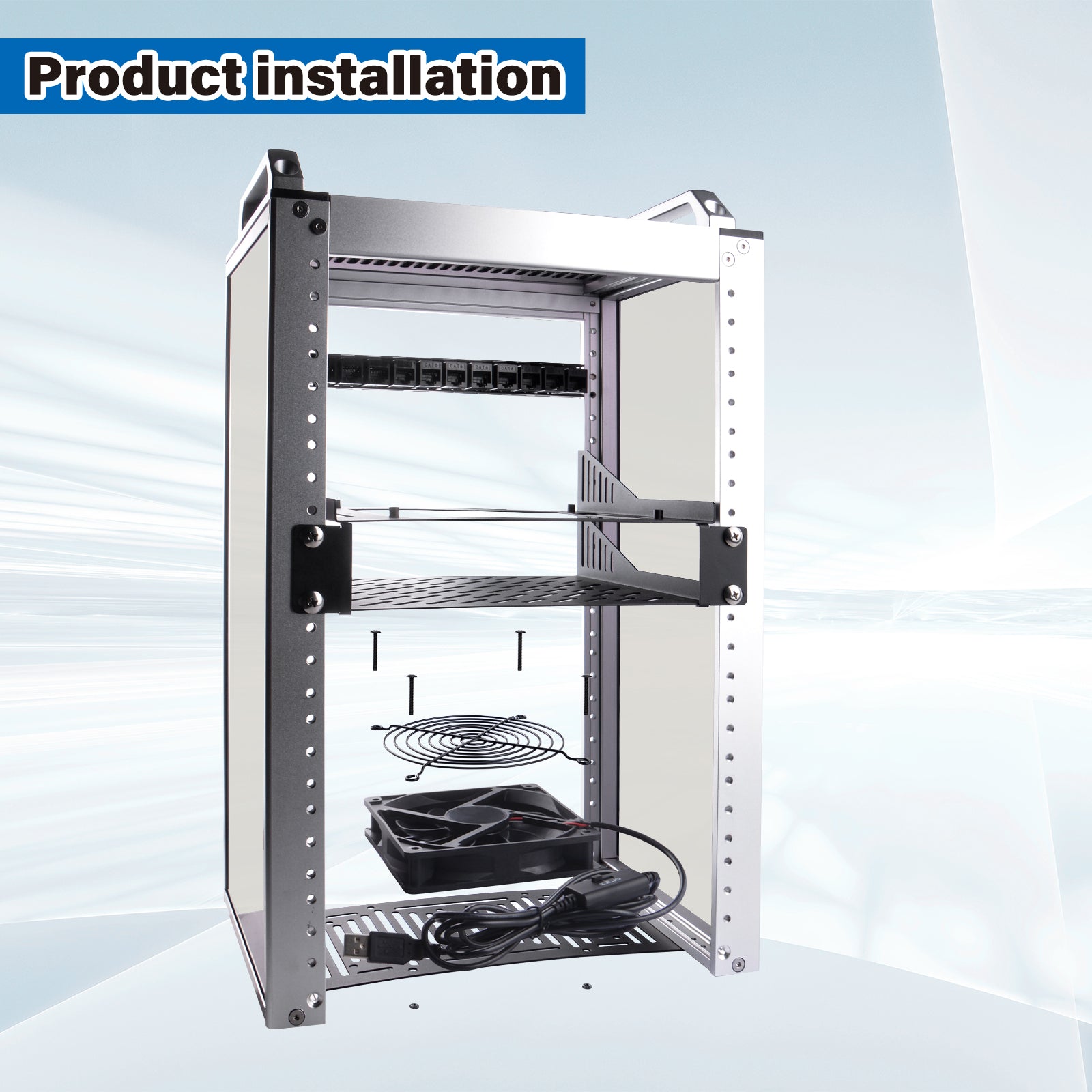 DeskPi RackMate T1 is a U8 desktop rack designed for Raspberry Pi DeskPi RackMate T1 is a U8 desktop rack designed for Raspberry Pi