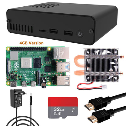 Raspberry Pi 4 4GB Kit with DeskPi Pro Set-top Box (4GB RAM)