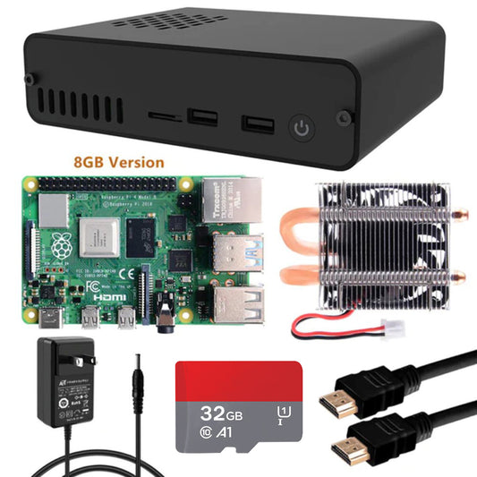 Raspberry Pi 4 8GB Kit with DeskPi Pro Set-top Box (8GB RAM)