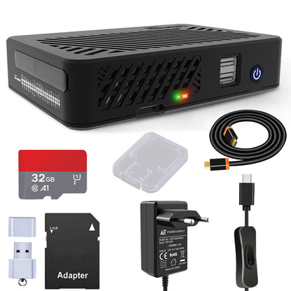 DeskPi Lite for Raspberry Pi 4, With Power Button/ Heatsink with PWM Fan/ Dual Full-Size HDMI/Extra Two USB Port