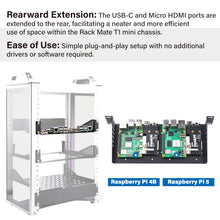 Load image into Gallery viewer, Deskpi 2pcs KL-P24 Micro HDMI to HDMI Adapter Board, with RackMate Accessories SBC Shell 10 inch 1U Rack for Raspberry Pi 5 / Pi 4B
