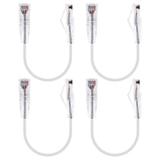 Load image into Gallery viewer, 4-Pack 3.8mm*0.2m Snagless Short Shielded Cat6A Ethernet Cable
