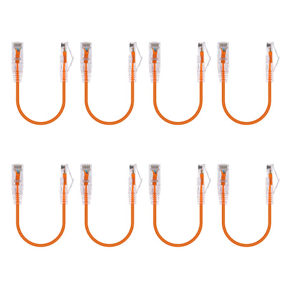 6-Pack 3.8mm*0.2m Barrier-free Short Shielded Cat6A Ethernet Cable -- Colorful