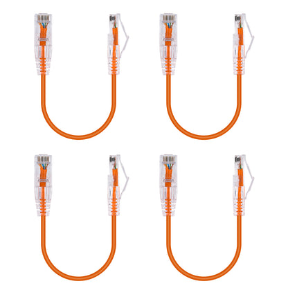 6-Pack 3.8mm*0.2m Barrier-free Short Shielded Cat6A Ethernet Cable -- Colorful