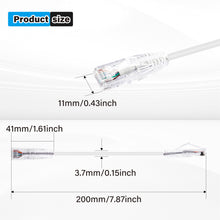 Load image into Gallery viewer, 4-Pack 3.8mm*0.2m Snagless Short Shielded Cat6A Ethernet Cable
