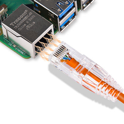 6-Pack 3.8mm*0.2m Barrier-free Short Shielded Cat6A Ethernet Cable -- Colorful