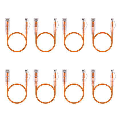 4-Pack 3.8mm*0.5m Barrier-free Short Shielded Cat6A Ethernet Cable -- Multiple Color Options
