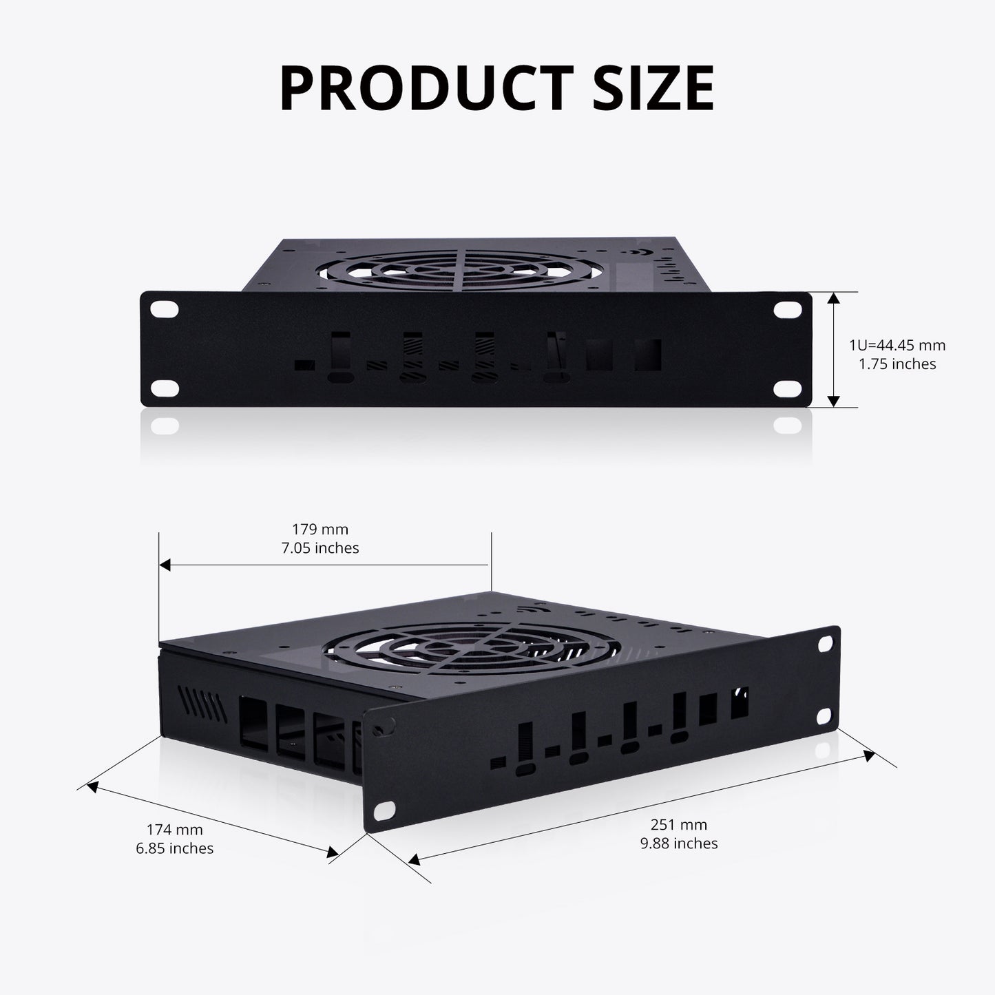DeskPi Metal Case for Super4C Raspberry Pi CM5 Cluster Mini-ITX Board, with Front I/O & Easy SSD Upgrade (Only Case)