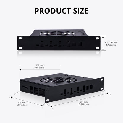 DeskPi Metal Case for Super4C Raspberry Pi CM5 Cluster Mini-ITX Board, with Front I/O & Easy SSD Upgrade (Only Case)