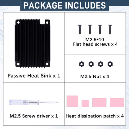 DeskPi Aluminum CNC Heatsink For Raspberry Pi CM5 Module without Cooling Fan