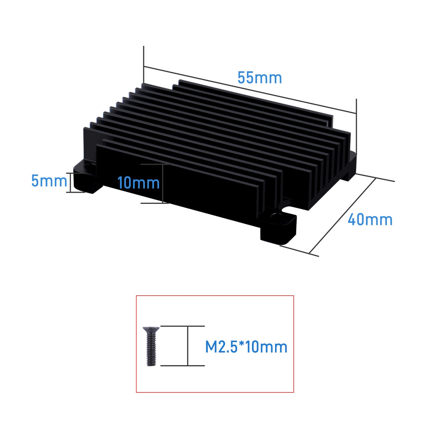 DeskPi Aluminum CNC Heatsink For Raspberry Pi CM5 Module without Cooling Fan