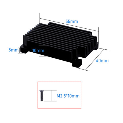 DeskPi Aluminum CNC Heatsink For Raspberry Pi CM5 Module without Cooling Fan